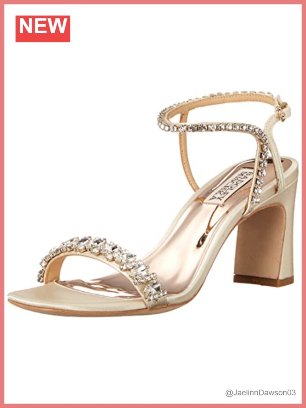 Women's Heeled Sandals Block Heel Ankle Strap Rhinestone Open Toe Formal Wedding